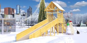 Зимняя горка Савушка Зима Вуд (Wood) 5/1 (ширина ската 1,25м)
